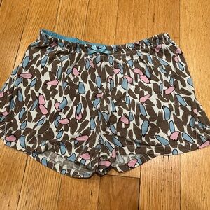 Comfy Pajama Shorts with Pink and Blue Accents